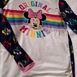 Cuddl Duds Kids Pajama Set - Navy and Multicolor Minnie Design